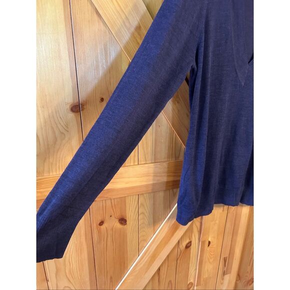 THE LIMITED V Neck Long Sleeve Wool Blend Knit Sweater Purple NWT Size XL (5562) - Picture 2 of 5